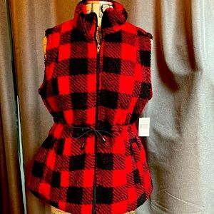 New super warm and fuzzy, fleece vest.